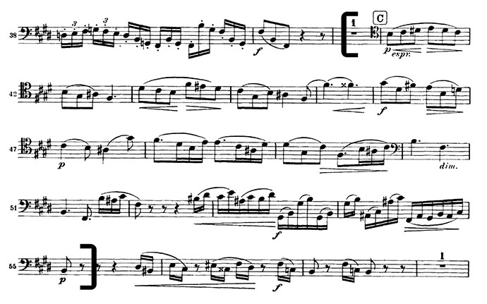 Brahms symphony 4 cello excerpt